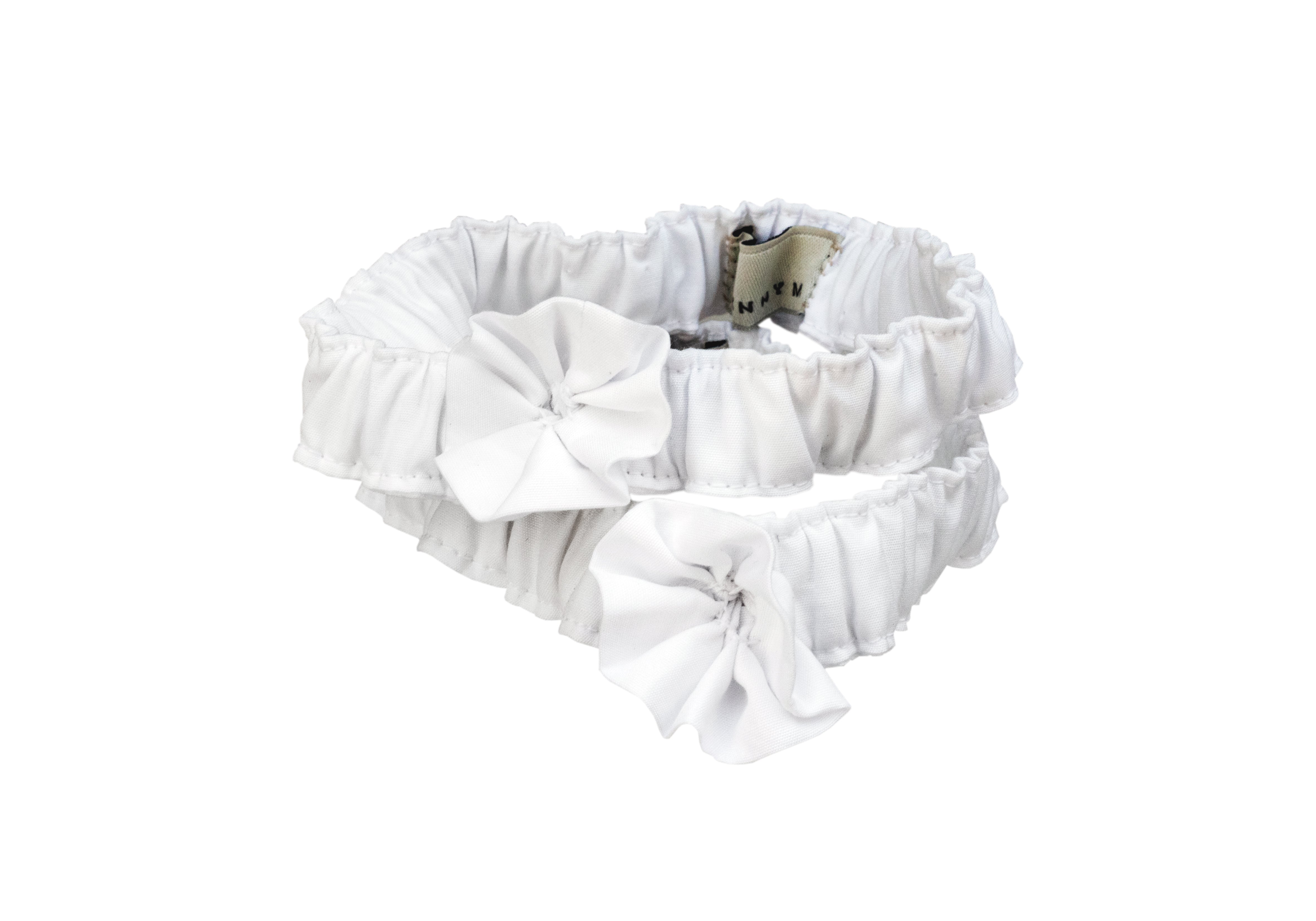 White Cotton Arm Garters